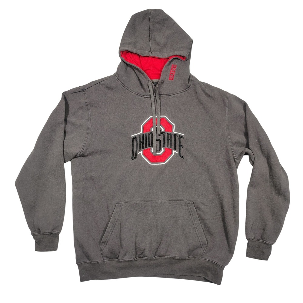 Ohio State Colosseum Hoodie Mens XL NCAA Football Buckeyes Embroidered Gray Red